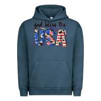 Pigment Midnight Navy god bless the usa Urban Hoodie - NancyCooperArtShop
