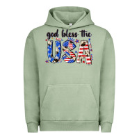 Pigment Oil Green god bless the usa Urban Hoodie - NancyCooperArtShop