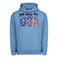 Pigment Pebble Blue god bless the usa Urban Hoodie - NancyCooperArtShop