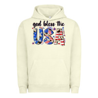 Pigment Pistachio god bless the usa Urban Hoodie - NancyCooperArtShop