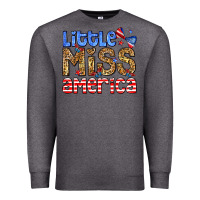 Charcoal Heather Little miss America Premium Sweatshirt - Neo Western