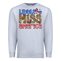 Heather Grey Little miss America Premium Sweatshirt - Neo Western