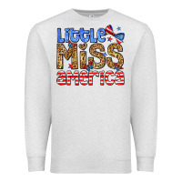 Oatmeal Heather Little miss America Premium Sweatshirt - Neo Western