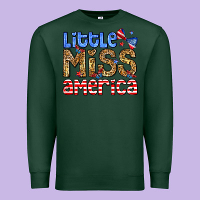 Little Miss America Premium Sweatshirt Designed By Neo Western