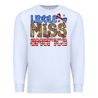 White Little miss America Premium Sweatshirt - Neo Western