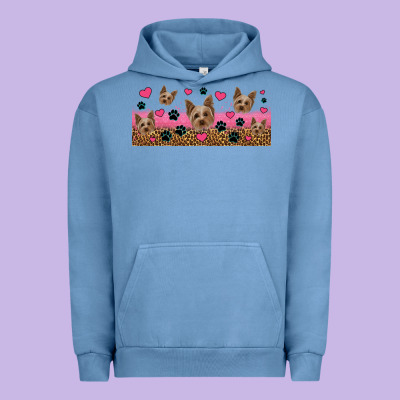 Yorkie Dogs Urban Hoodie Designed By Jasminsmagicworld