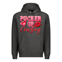 Charcoal Heather pucker up cowboy Premium Hoodie - AdoDesignShop