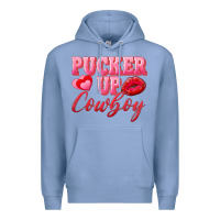 Colony Blue pucker up cowboy Premium Hoodie - AdoDesignShop