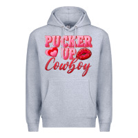 Heather Grey pucker up cowboy Premium Hoodie - AdoDesignShop