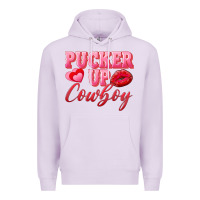 Lilac pucker up cowboy Premium Hoodie - AdoDesignShop