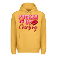 Mustard pucker up cowboy Premium Hoodie - AdoDesignShop