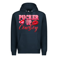 Navy pucker up cowboy Premium Hoodie - AdoDesignShop