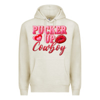 Oatmeal Heather pucker up cowboy Premium Hoodie - AdoDesignShop