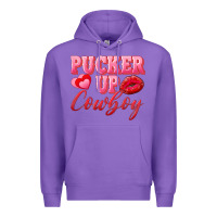 Purple pucker up cowboy Premium Hoodie - AdoDesignShop