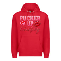 Red pucker up cowboy Premium Hoodie - AdoDesignShop