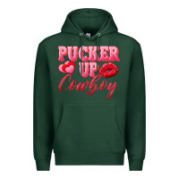 Sports Green pucker up cowboy Premium Hoodie - AdoDesignShop