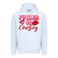 White pucker up cowboy Premium Hoodie - AdoDesignShop