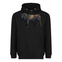 Black black angus bull Heavyweight Hoodie - RanaPortraitStore