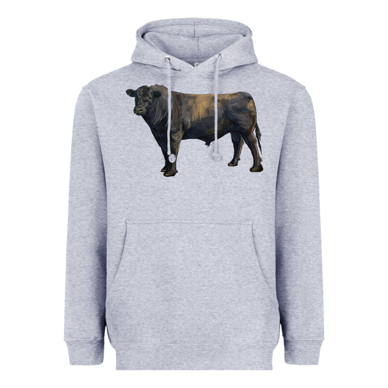 Black Angus Bull Heavyweight Hoodie by RanaPortraitStore | Teevron