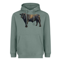 Sage black angus bull Heavyweight Hoodie - RanaPortraitStore