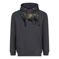 Smoke black angus bull Heavyweight Hoodie - RanaPortraitStore