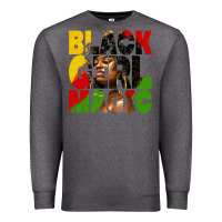Charcoal Heather black girl magic juneteenth Premium Sweatshirt - HRA Design Shop