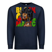 Navy black girl magic juneteenth Premium Sweatshirt - HRA Design Shop