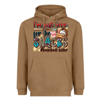 Toasted Coconut i'm just here for the snacks #baseball sister Heavyweight Hoodie - Zillion Design Studio