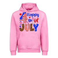 Fuchsia Pink happy 4th of july Urban Hoodie - NancyCooperArtShop