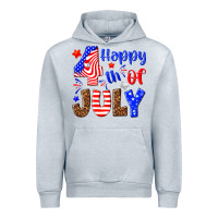 Heather Grey happy 4th of july Urban Hoodie - NancyCooperArtShop