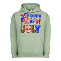 Pigment Oil Green happy 4th of july Urban Hoodie - NancyCooperArtShop