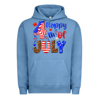 Pigment Pebble Blue happy 4th of july Urban Hoodie - NancyCooperArtShop