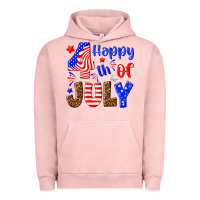 Pigment Salmon happy 4th of july Urban Hoodie - NancyCooperArtShop