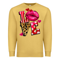 Antique Gold love lips Premium Sweatshirt - FaDigitalArtStudio