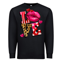 Black love lips Premium Sweatshirt - FaDigitalArtStudio