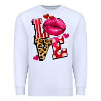 White love lips Premium Sweatshirt - FaDigitalArtStudio