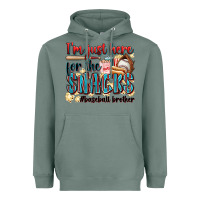 Sage i'm just here for the snacks #baseball brother Heavyweight Hoodie - Zillion Design Studio