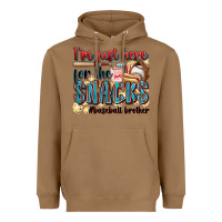 Toasted Coconut i'm just here for the snacks #baseball brother Heavyweight Hoodie - Zillion Design Studio