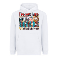 White i'm just here for the snacks #baseball brother Heavyweight Hoodie - Zillion Design Studio