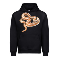 Black Rosy Boa Snake Illustrations Urban Hoodie - LillyAllenDesigns