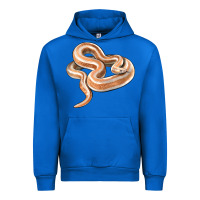Cobalt Rosy Boa Snake Illustrations Urban Hoodie - LillyAllenDesigns