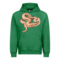 Emerald Rosy Boa Snake Illustrations Urban Hoodie - LillyAllenDesigns