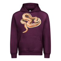 Mauve Wine Rosy Boa Snake Illustrations Urban Hoodie - LillyAllenDesigns