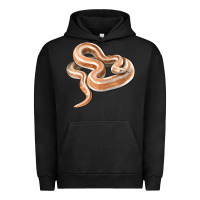 Pigment Black Rosy Boa Snake Illustrations Urban Hoodie - LillyAllenDesigns