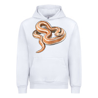 White Rosy Boa Snake Illustrations Urban Hoodie - LillyAllenDesigns