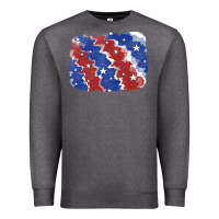 Charcoal Heather Patriotic tie dye background Premium Sweatshirt - CowGirlArtShop