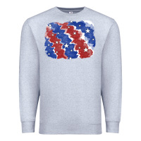 Heather Grey Patriotic tie dye background Premium Sweatshirt - CowGirlArtShop