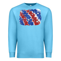 Ocean Blue Patriotic tie dye background Premium Sweatshirt - CowGirlArtShop