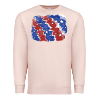 Pale Pink Patriotic tie dye background Premium Sweatshirt - CowGirlArtShop