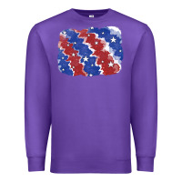 Purple Patriotic tie dye background Premium Sweatshirt - CowGirlArtShop